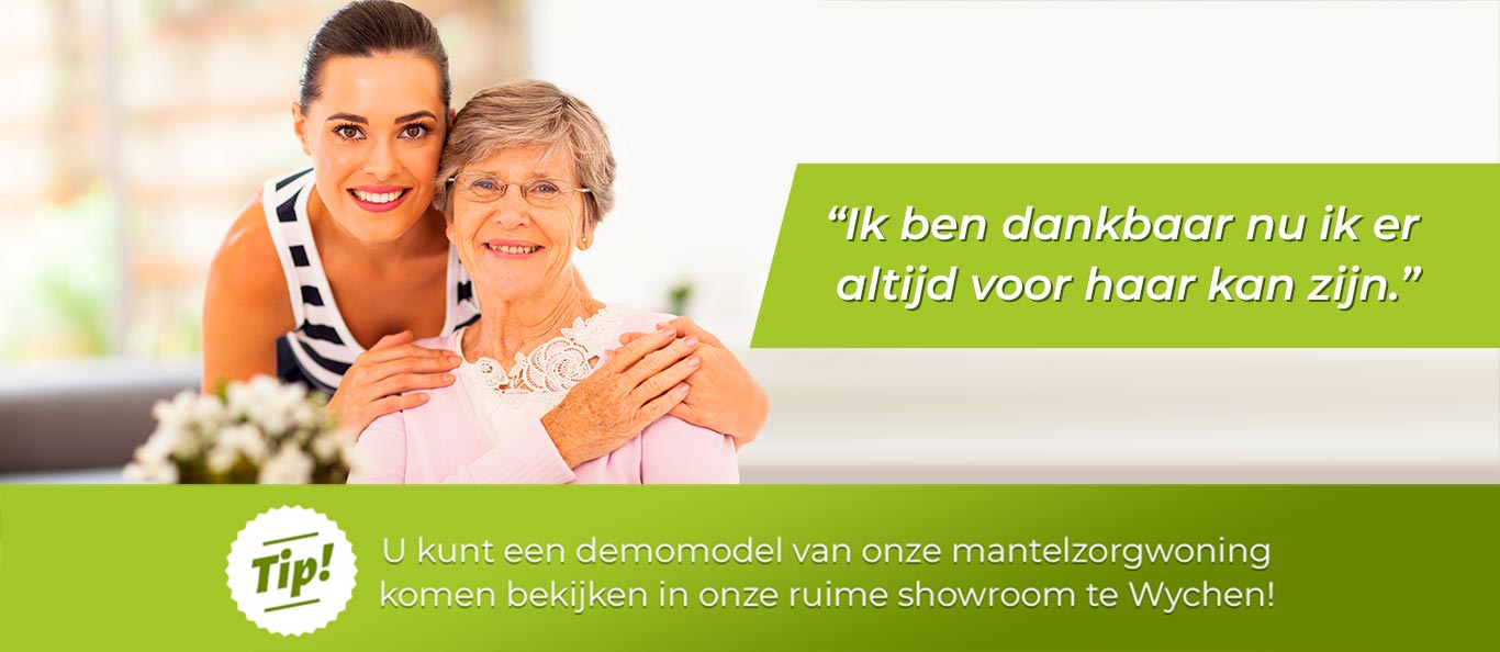 Bekijk een mantelzorgwoning showmodel op locatie Wychen