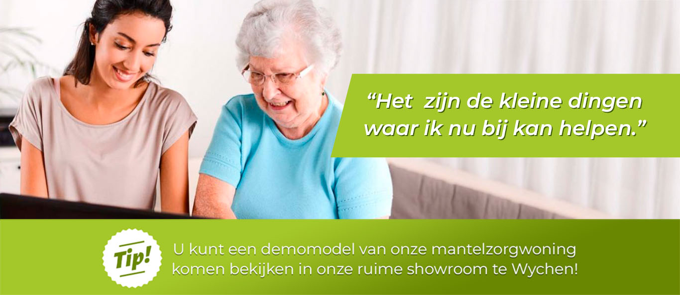 Bekijk een mantelzorgwoning showmodel op locatie Wychen